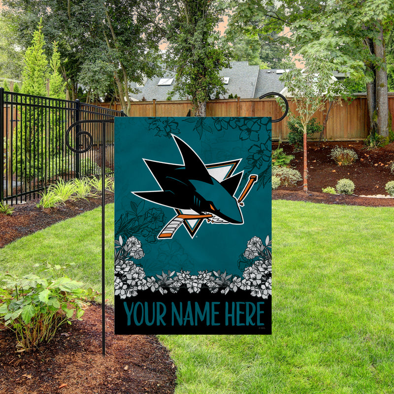 Sharks Personalized Garden Flag