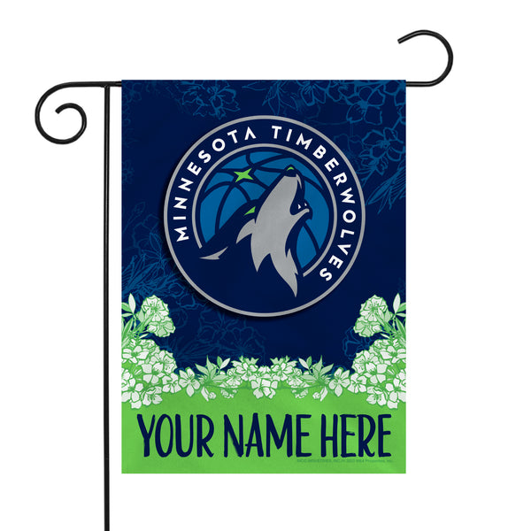 Timberwolves Personalized Garden Flag