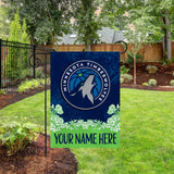 Timberwolves Personalized Garden Flag