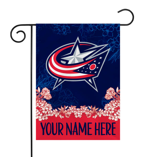 Blue Jackets Personalized Garden Flag