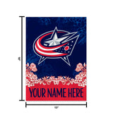 Blue Jackets Personalized Garden Flag