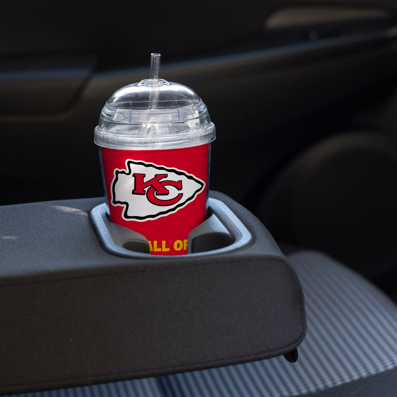 Chiefs Personalized 12 Oz Youth Tumbler W/ Clear Swirly Straw