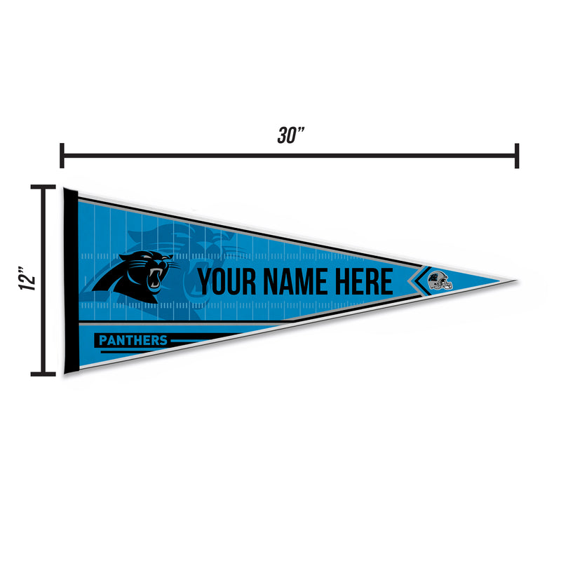 Panthers - Cr Soft Felt 12" X 30" Personalized Pennant