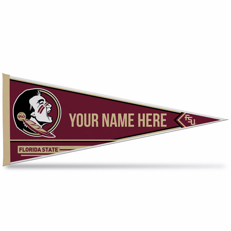 Florida State Soft Felt 12" X 30" Personalized Pennant