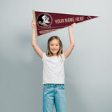 Florida State Soft Felt 12" X 30" Personalized Pennant