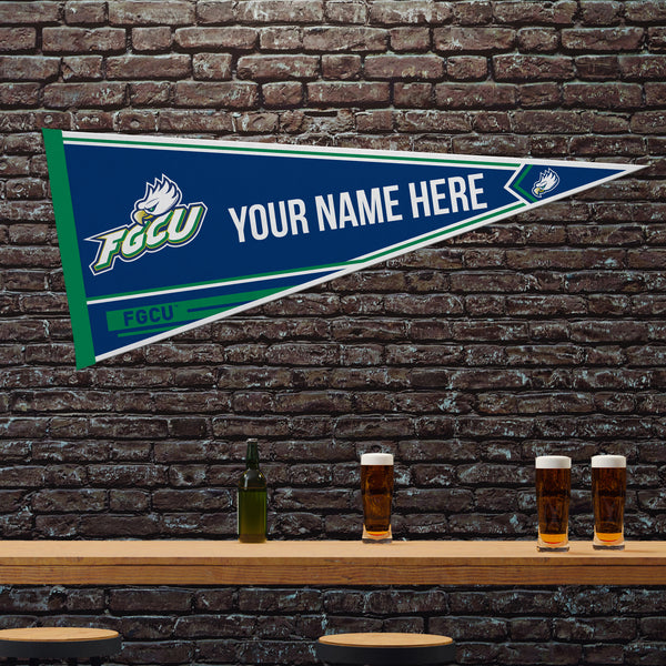 Florida Gulf Coast University Soft Felt 12" X 30" Personalized Pennant