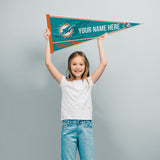 Dolphins Soft Felt 12" X 30" Personalized Pennant