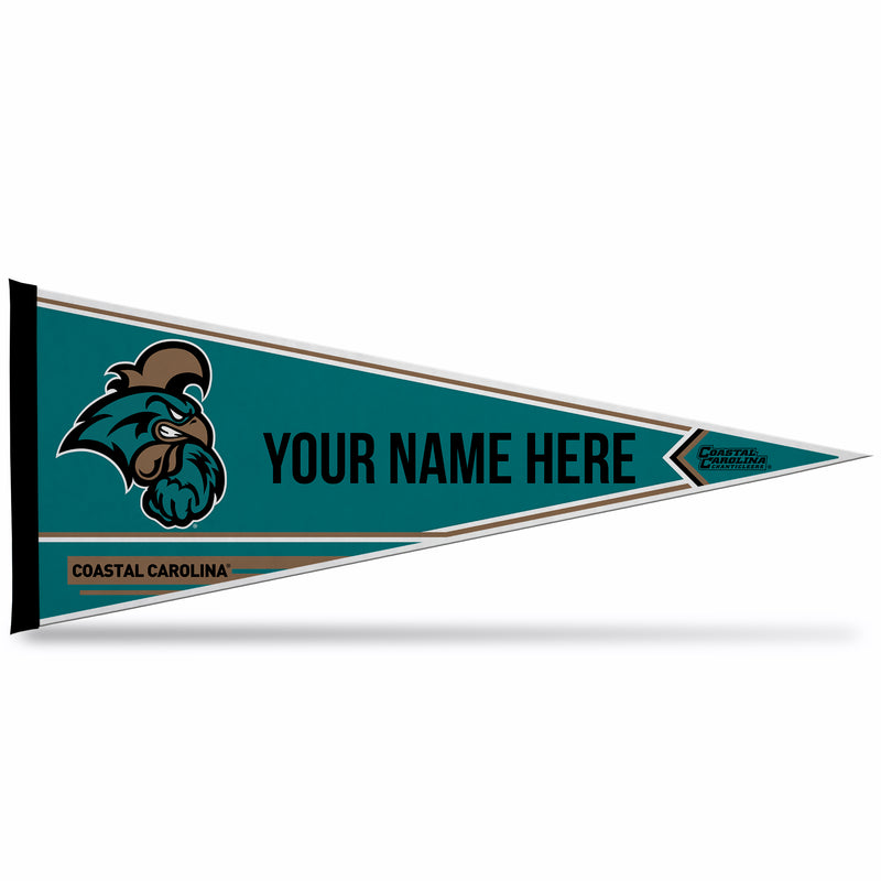 Coastal Carolina Soft Felt 12" X 30" Personalized Pennant