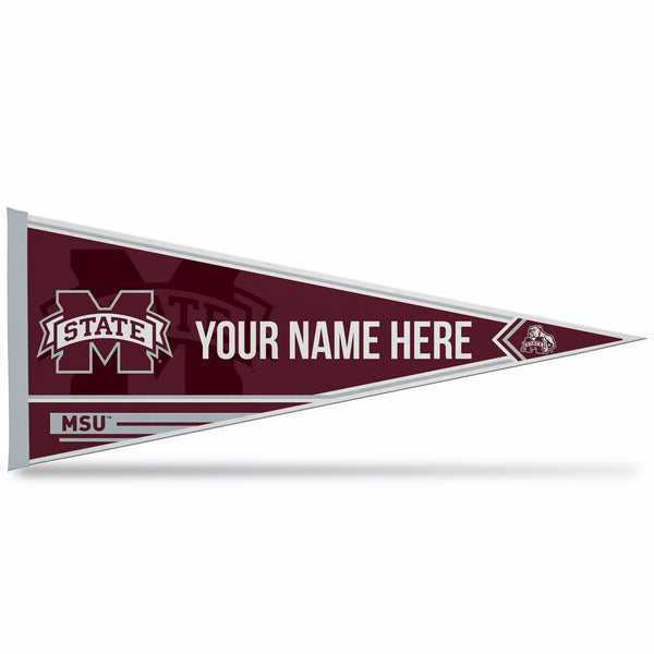 Mississippi State Soft Felt 12" X 30" Personalized Pennant