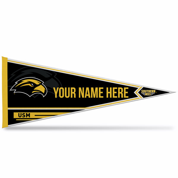 Southern Miss Soft Felt 12" X 30" Personalized Pennant