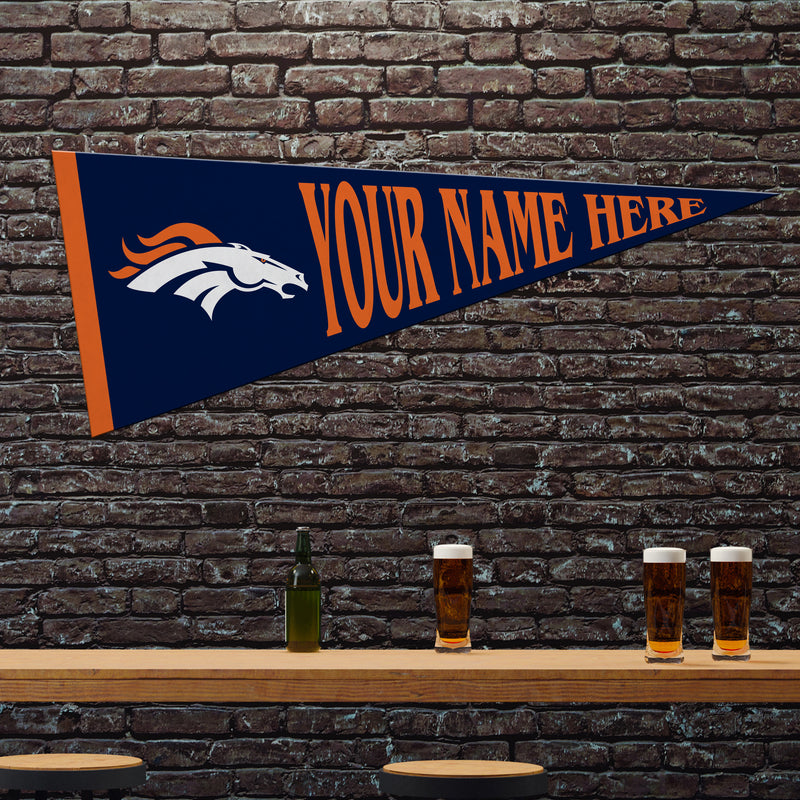 Broncos Dynamic Personalized Pennant