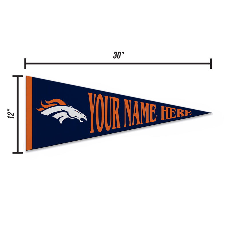 Broncos Dynamic Personalized Pennant