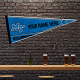 Middle Tennessee Soft Felt 12" X 30" Personalized Pennant