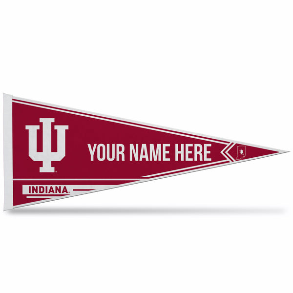Indiana University Soft Felt 12" X 30" Personalized Pennant