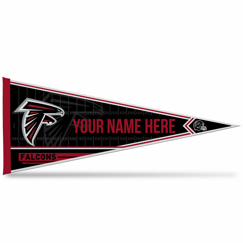 Falcons Soft Felt 12" X 30" Personalized Pennant