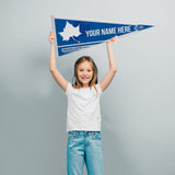 Indiana State Soft Felt 12" X 30" Personalized Pennant