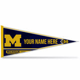 Michigan University Soft Felt 12" X 30" Personalized Pennant