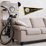 Steelers Soft Felt 12" X 30" Personalized Pennant