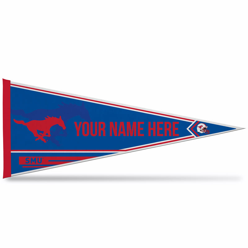 Southern Methodist Soft Felt 12" X 30" Personalized Pennant