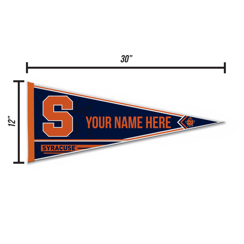 Syracuse University Soft Felt 12" X 30" Personalized Pennant