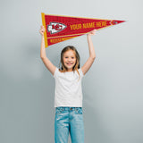 Chiefs Soft Felt 12" X 30" Personalized Pennant