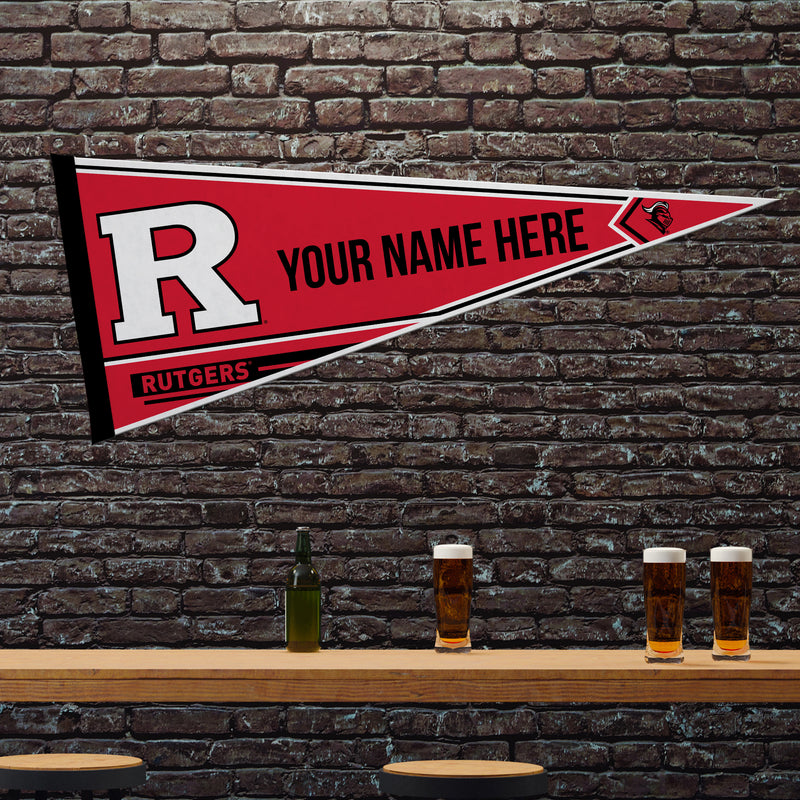 Rutgers Soft Felt 12" X 30" Personalized Pennant