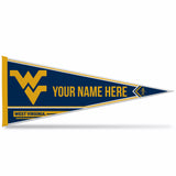 West Virginia University Soft Felt 12" X 30" Personalized Pennant