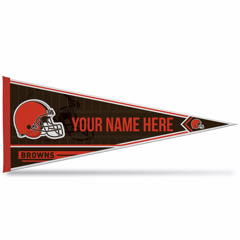 Browns Soft Felt 12" X 30" Personalized Pennant