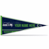 Seahawks Soft Felt 12" X 30" Personalized Pennant