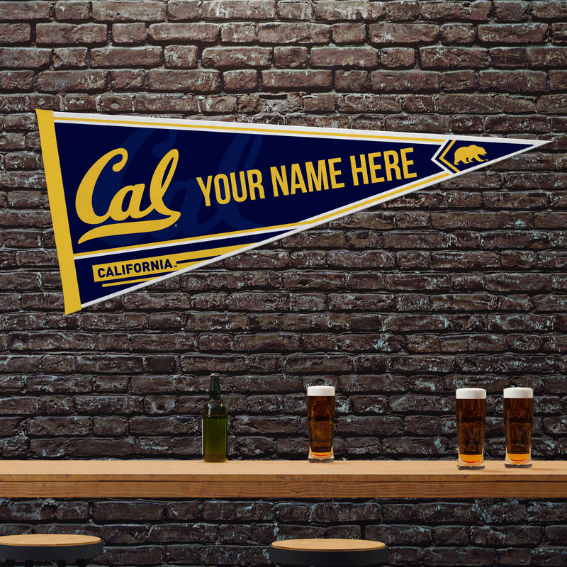 Cal Berkeley Soft Felt 12" X 30" Personalized Pennant