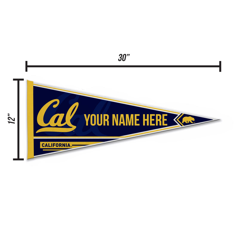 Cal Berkeley Soft Felt 12" X 30" Personalized Pennant