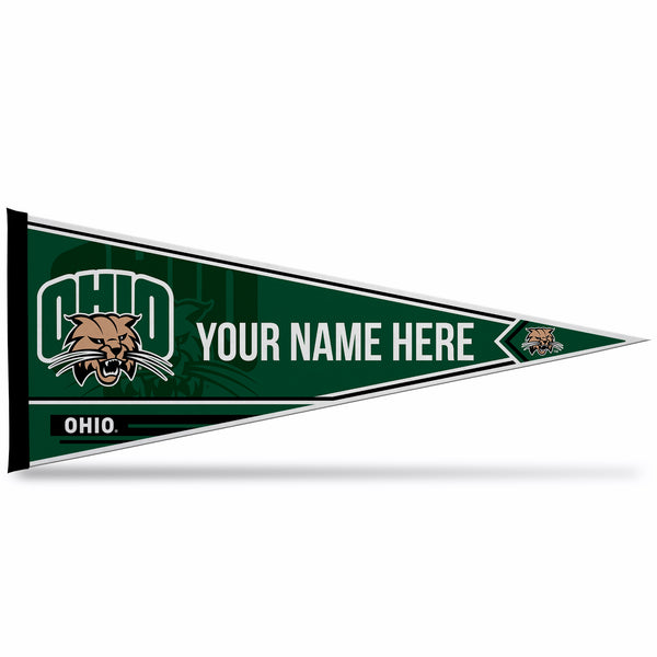 Ohio University Soft Felt 12" X 30" Personalized Pennant