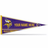 Vikings Soft Felt 12" X 30" Personalized Pennant