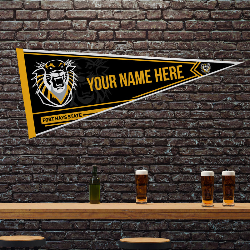 Fort Hays State Soft Felt 12" X 30" Personalized Pennant