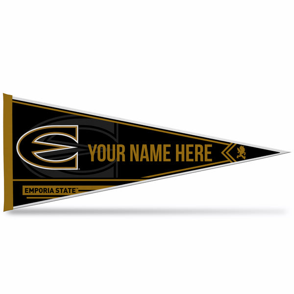 Emporia State Soft Felt 12" X 30" Personalized Pennant