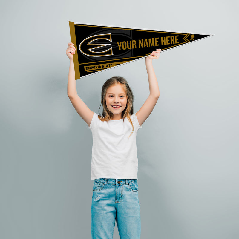Emporia State Soft Felt 12" X 30" Personalized Pennant