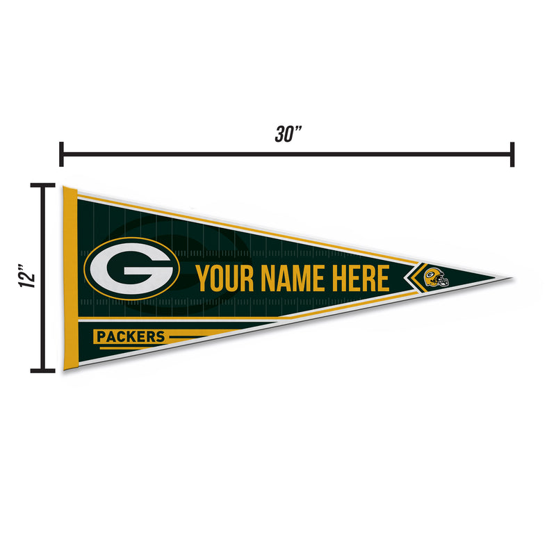Packers Soft Felt 12" X 30" Personalized Pennant