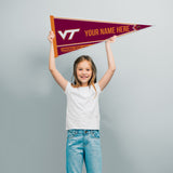 Virginia Tech Soft Felt 12" X 30" Personalized Pennant