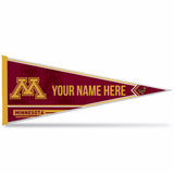 Minnesota University Soft Felt 12" X 30" Personalized Pennant