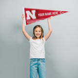 Nebraska University Soft Felt 12" X 30" Personalized Pennant