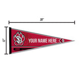 South Dakota University Soft Felt 12" X 30" Personalized Pennant