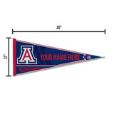 Arizona University Soft Felt 12" X 30" Personalized Pennant
