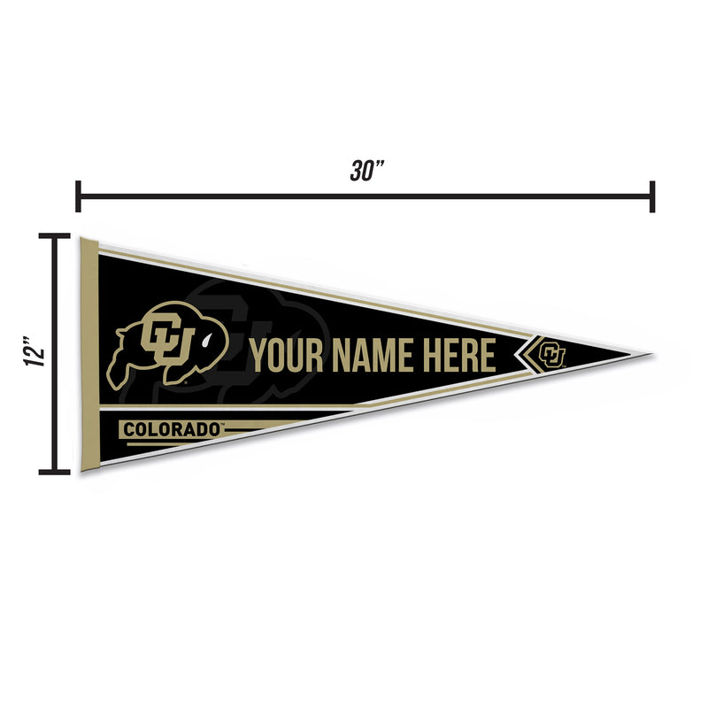 Colorado University Soft Felt 12" X 30" Personalized Pennant