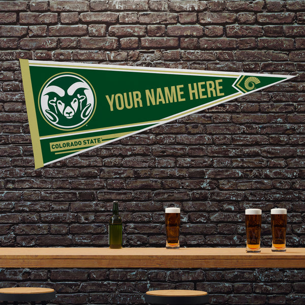 Colorado State Soft Felt 12" X 30" Personalized Pennant