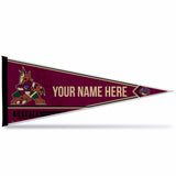 Coyotes Soft Felt 12" X 30" Personalized Pennant