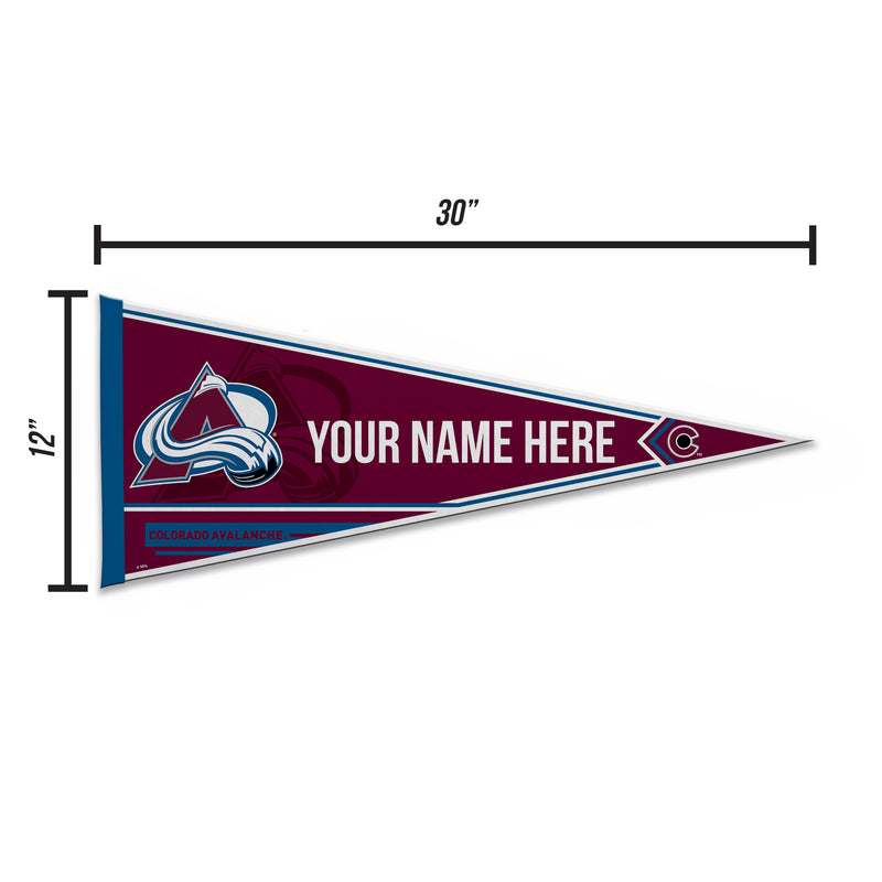 Avalanche Soft Felt 12" X 30" Personalized Pennant