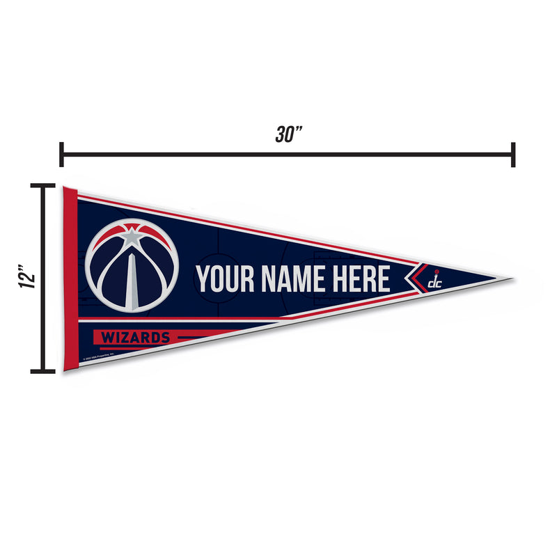 Wizards Soft Felt 12" X 30" Personalized Pennant