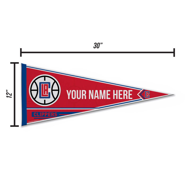 Clippers Soft Felt 12" X 30" Personalized Pennant