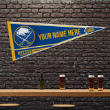 Sabres Soft Felt 12" X 30" Personalized Pennant