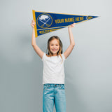 Sabres Soft Felt 12" X 30" Personalized Pennant